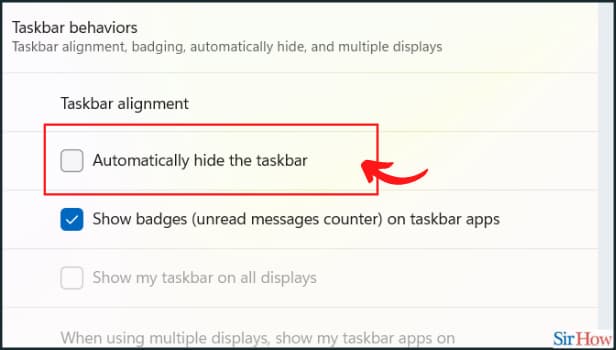 Image titled hide taskbar in Windows 11 Step 6